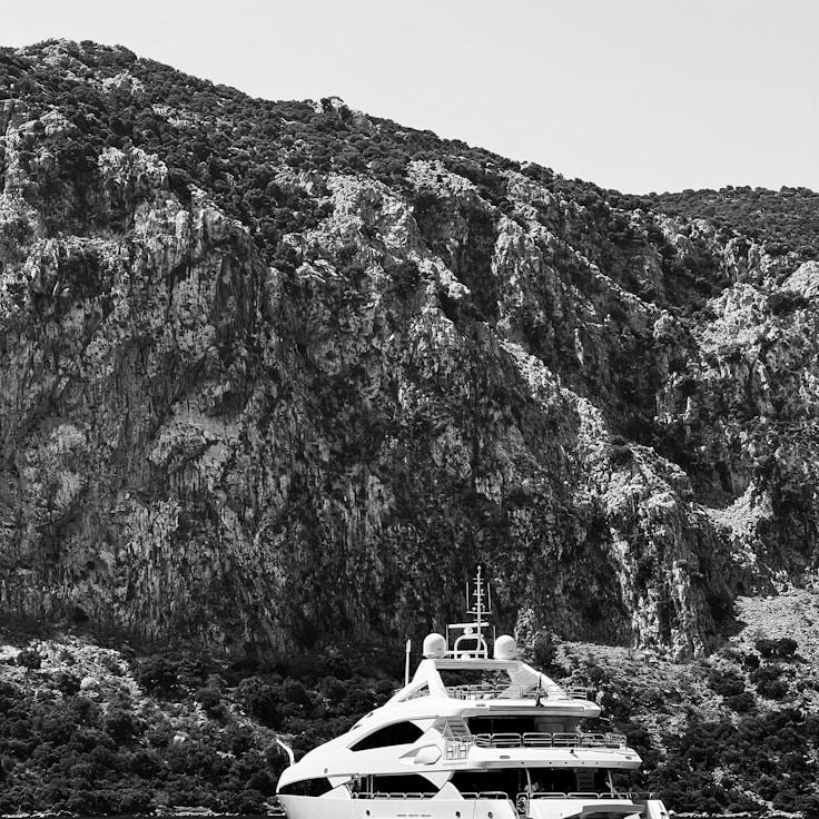 Luxury yacht life scene
